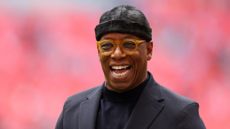Ian Wright looks on prior to the Emirates FA Cup Semi Final match between Coventry City and Manchester United at Wembley Stadium on April 21, 2024 in London, England. 