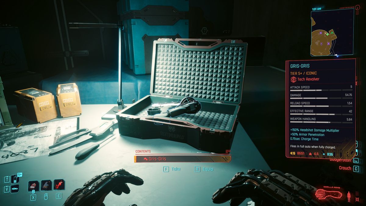 Cyberpunk 2077 Phantom Liberty Iconic weapons - GRIS-GRIS case