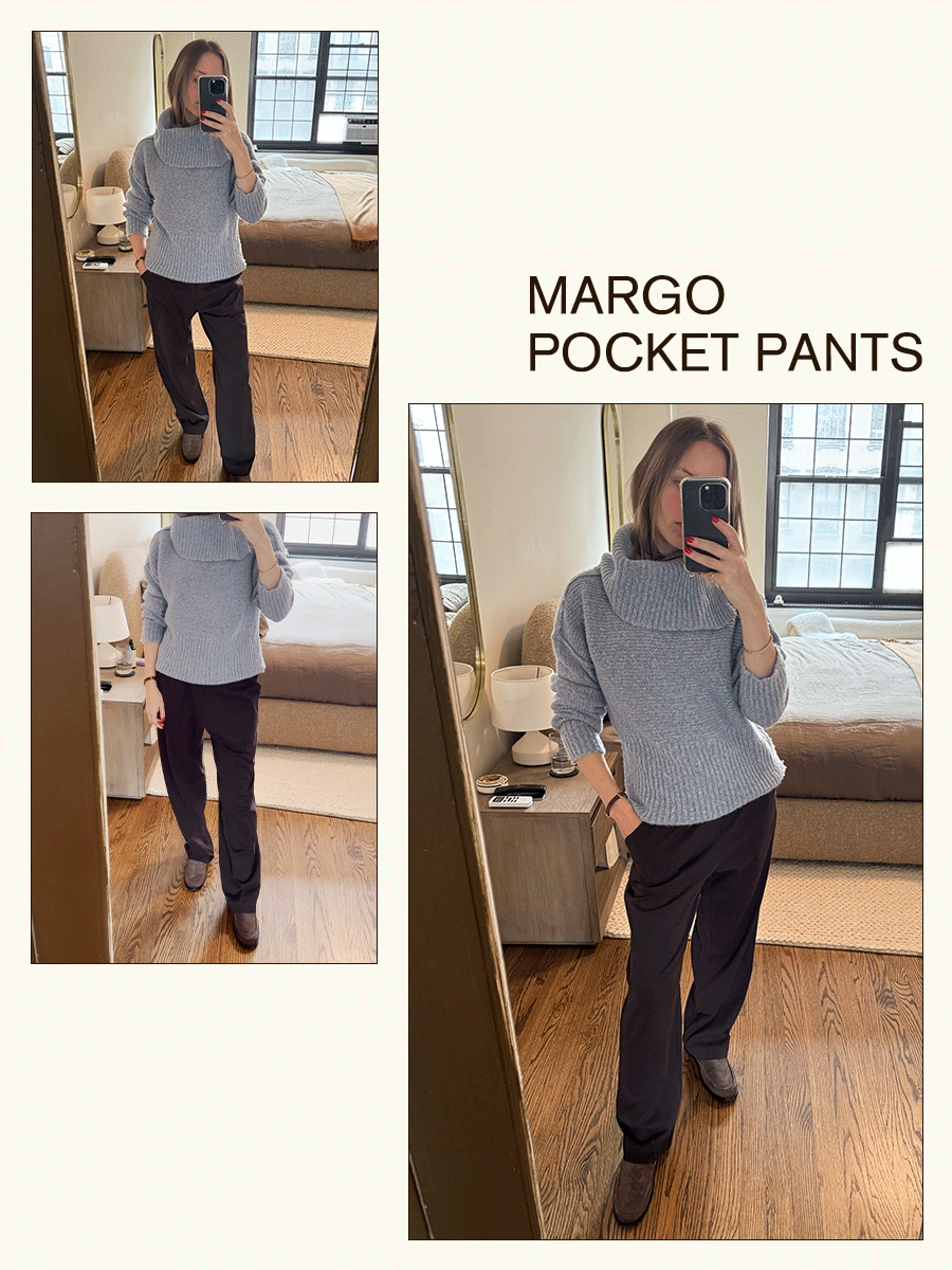 Nikki Chwatt is wearing Leset pants for a try-on and review.