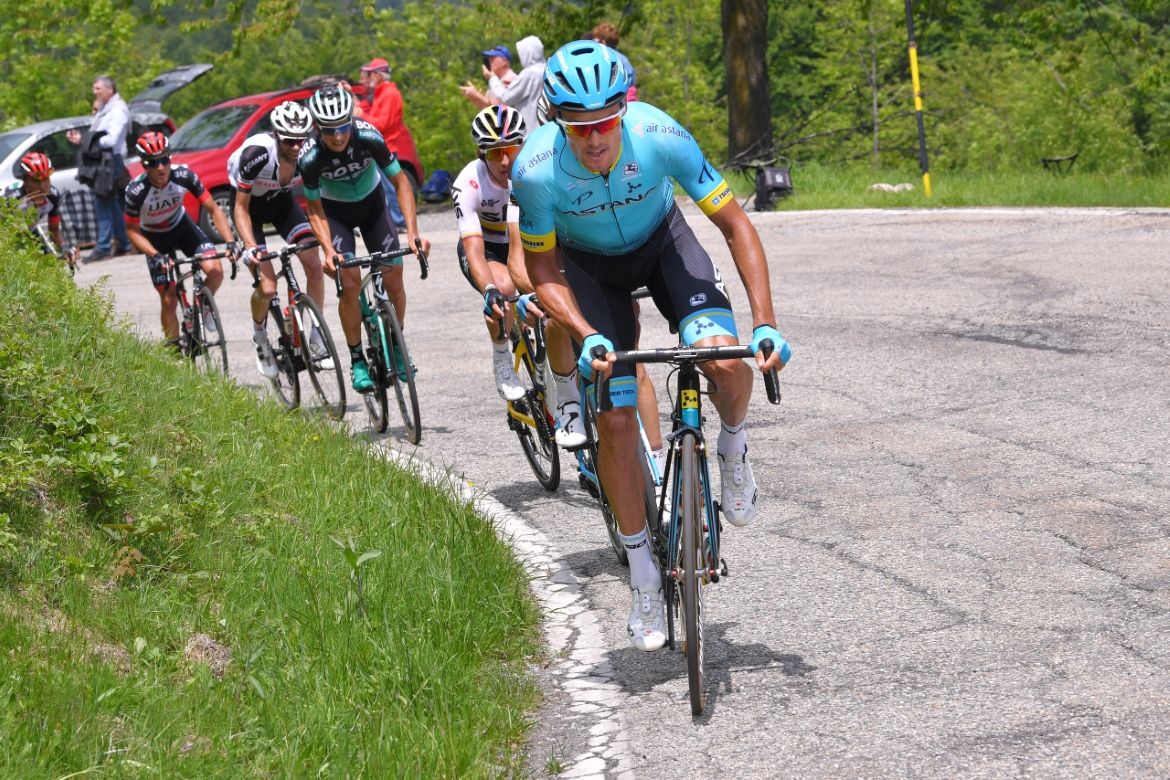 Luis Leon Sanchez (Astana) leads a breakaway