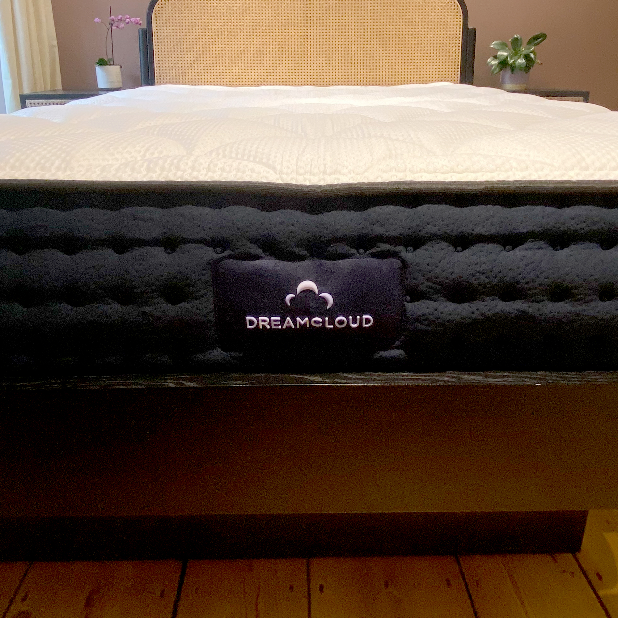 The DreamCloud Hybrid mattress being tested