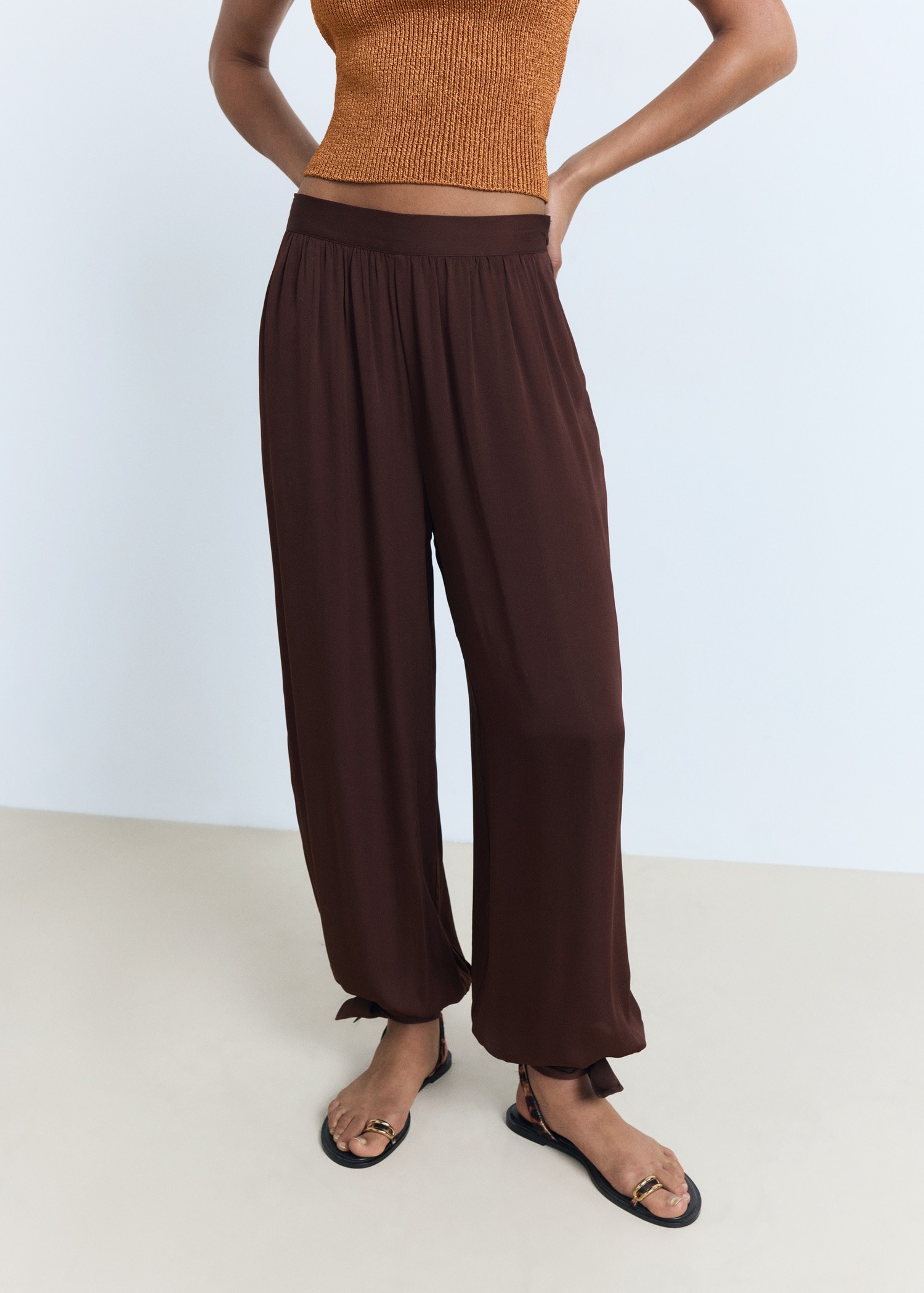 MANGO, Balloon-Style Pants With Bows