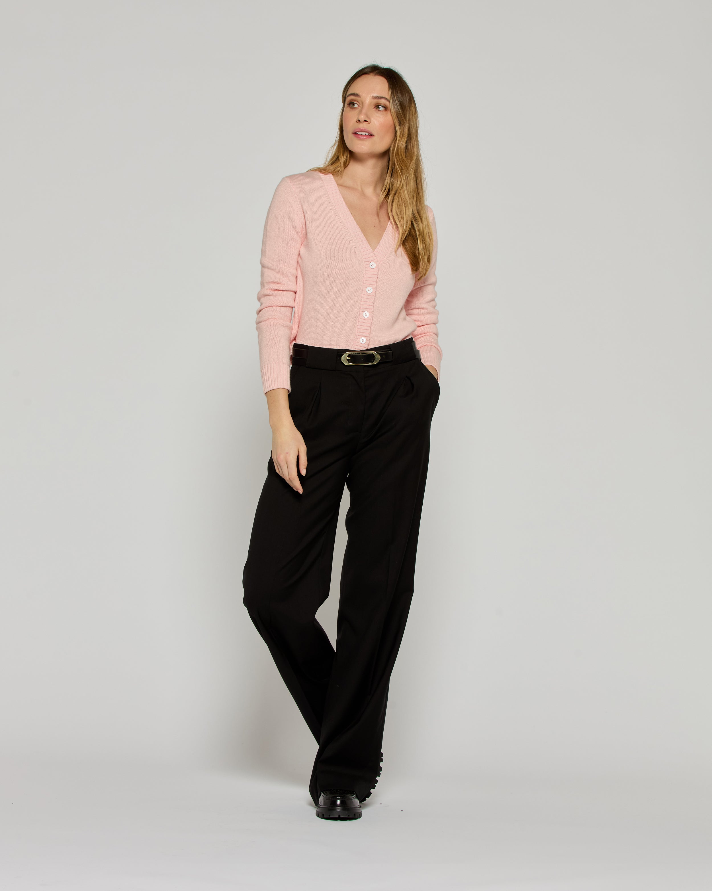 Serena Bute London Wool Pleated Trouser - Black for Women Ladies