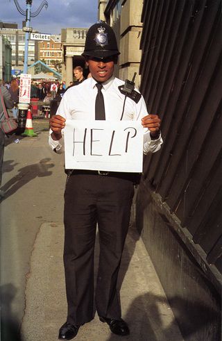 HELP, 1992-1993, by Gillian Wearing.