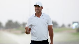 Brooks Koepka celebrates winning the 2022 LIV Golf Jeddah