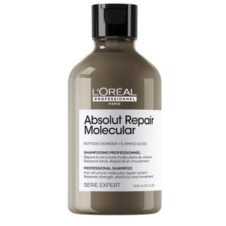 Product shot of LOréal Professionnel Serie Expert Absolut Repair Molecular Shampoo, haircare solutions Marie Claire Hair Awards winner 