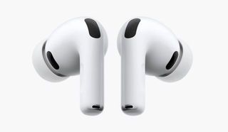 AirPods Pro 3 earbuds in white on a white background