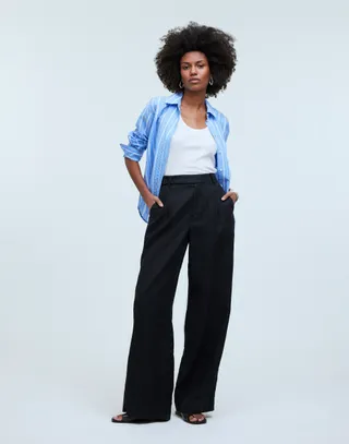 The Harlow Wide-Leg Pant in 100% Linen