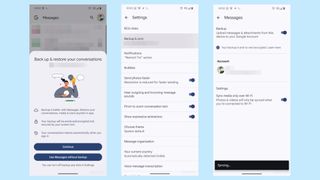 Google Messages possible new backup feature