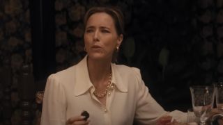 Téa Leoni eating dinner in Death or a Unicorn