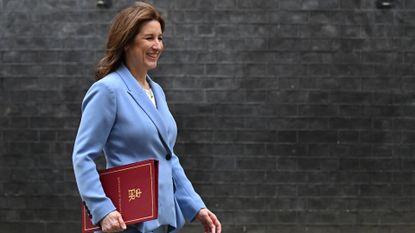 UK chancellor Rachel Reeves pictured departing Downing Street to present the government's Spring Forecast to the House of Commons.