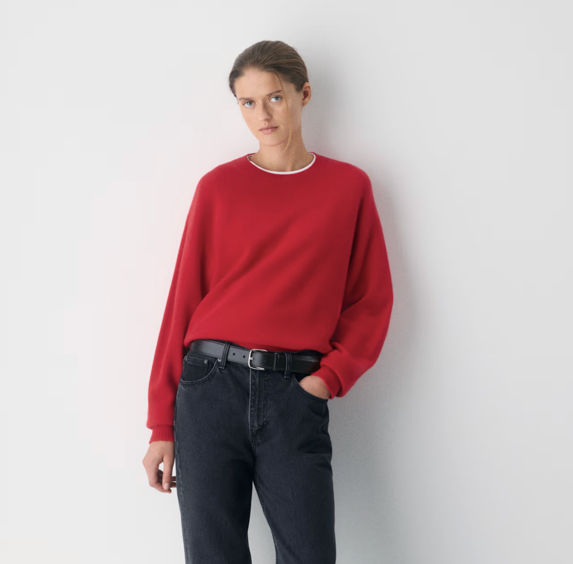 Aritzia, Essential Cashmere Relaxed Crew Sweater (Was $178) 