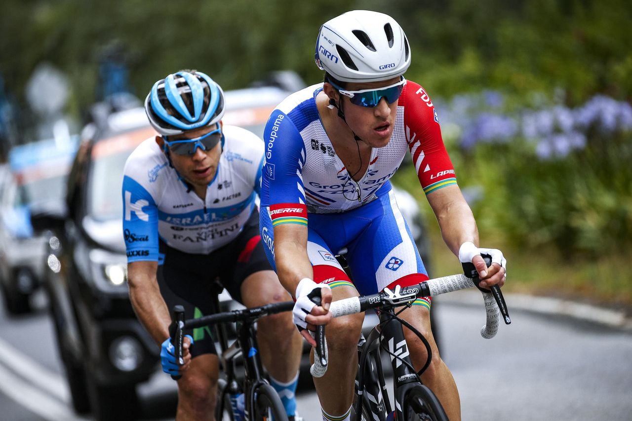 Miles Scotson and Guillaume Boivin in the breakaway