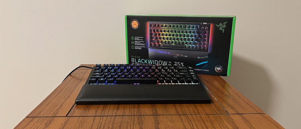 Razer BlackWidow V4 75% on a table