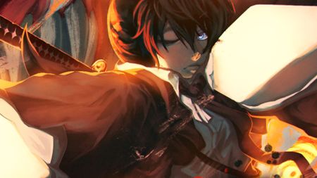 Key art of a hunter class character in the Roblox Chainsaw Man-inspired game, Devil Hunter