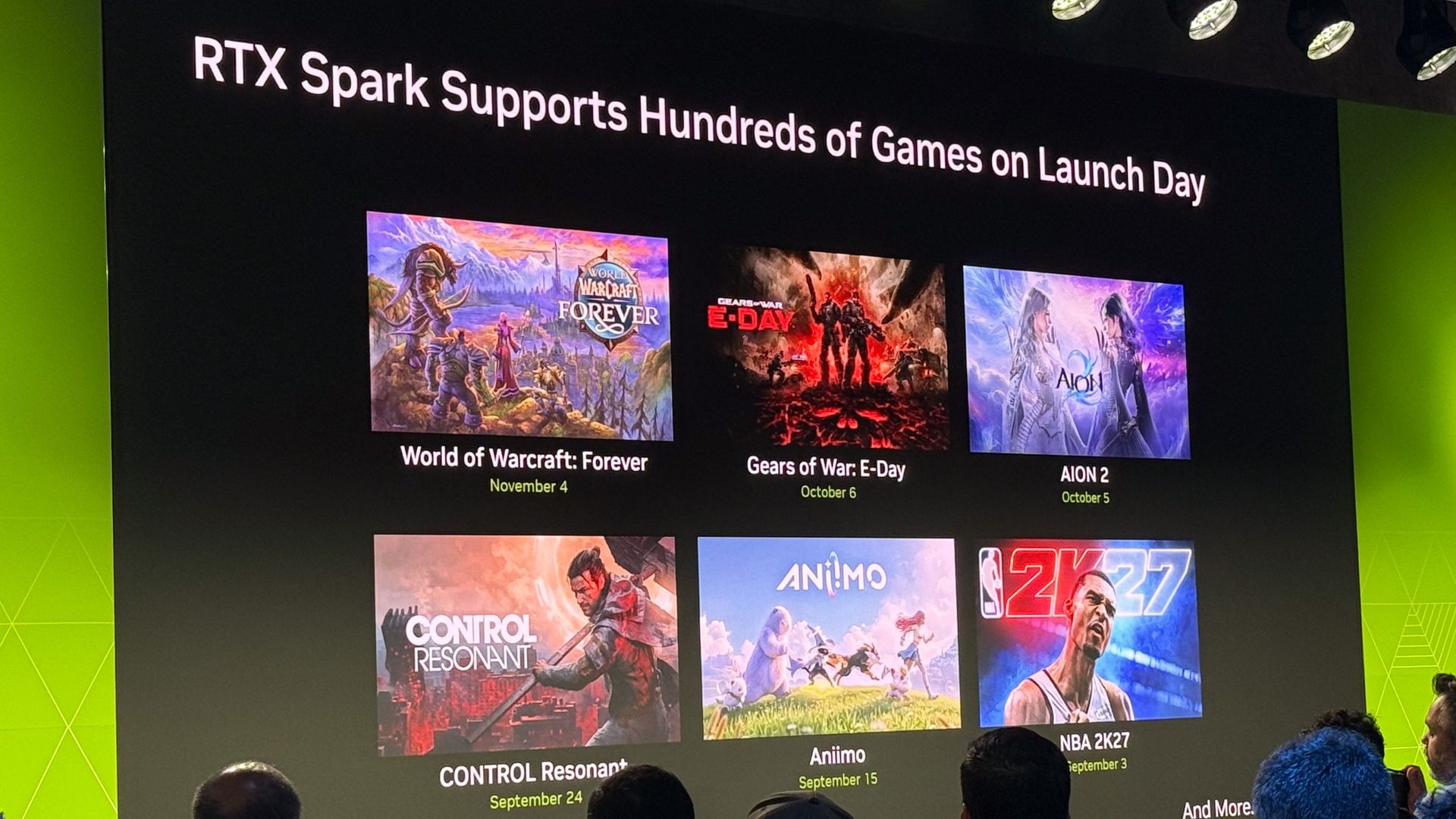Pantalla de juegos en lanzamiento con RTX Spark