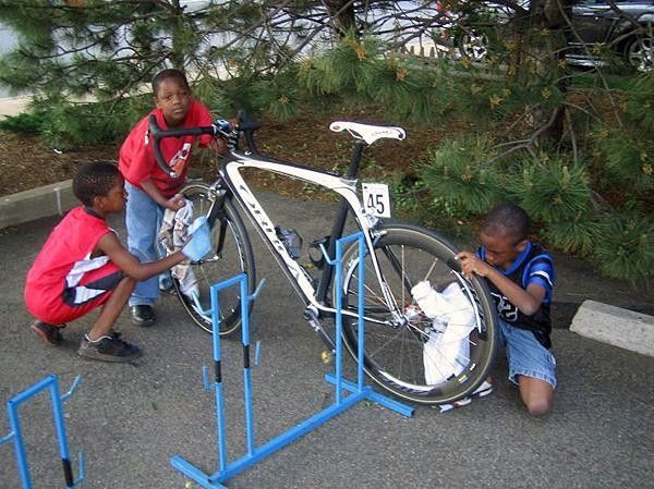 ...and they do one quick bike wash!
