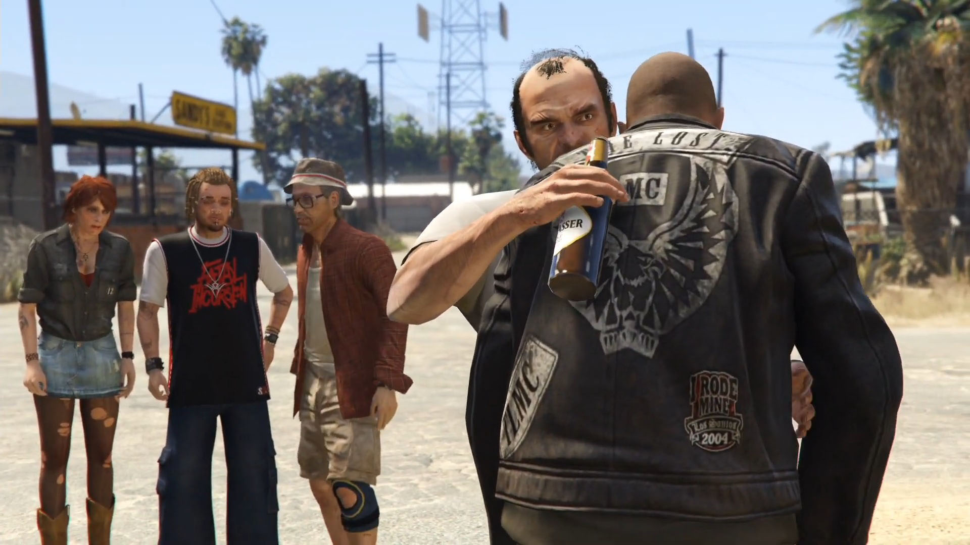 Trevor meets Johnny in Grand Theft Auto 5, moments before he kills him