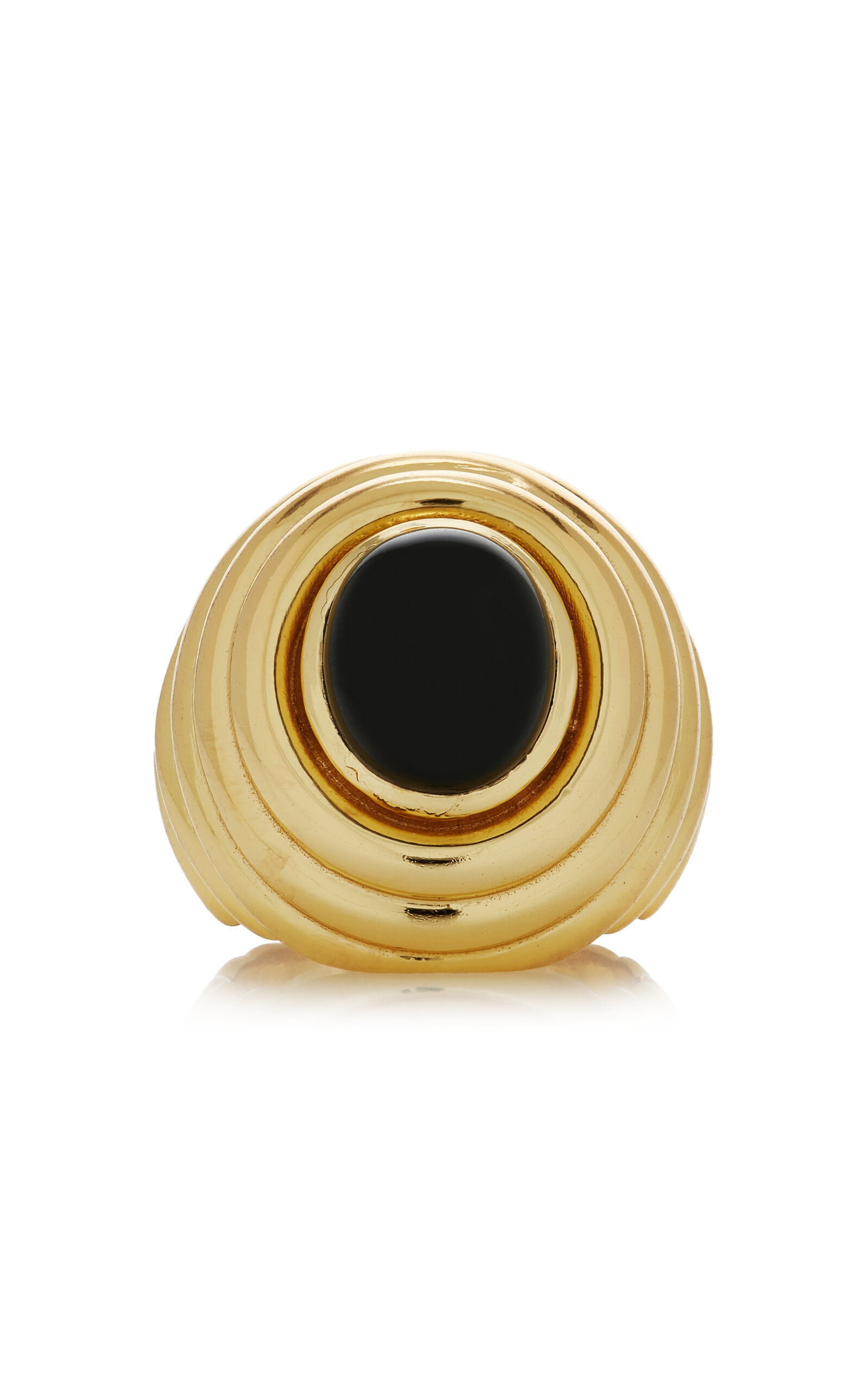 22k Gold-Plated Onyx Ring