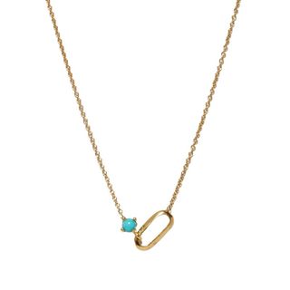 Turquoise December birthstone necklace.