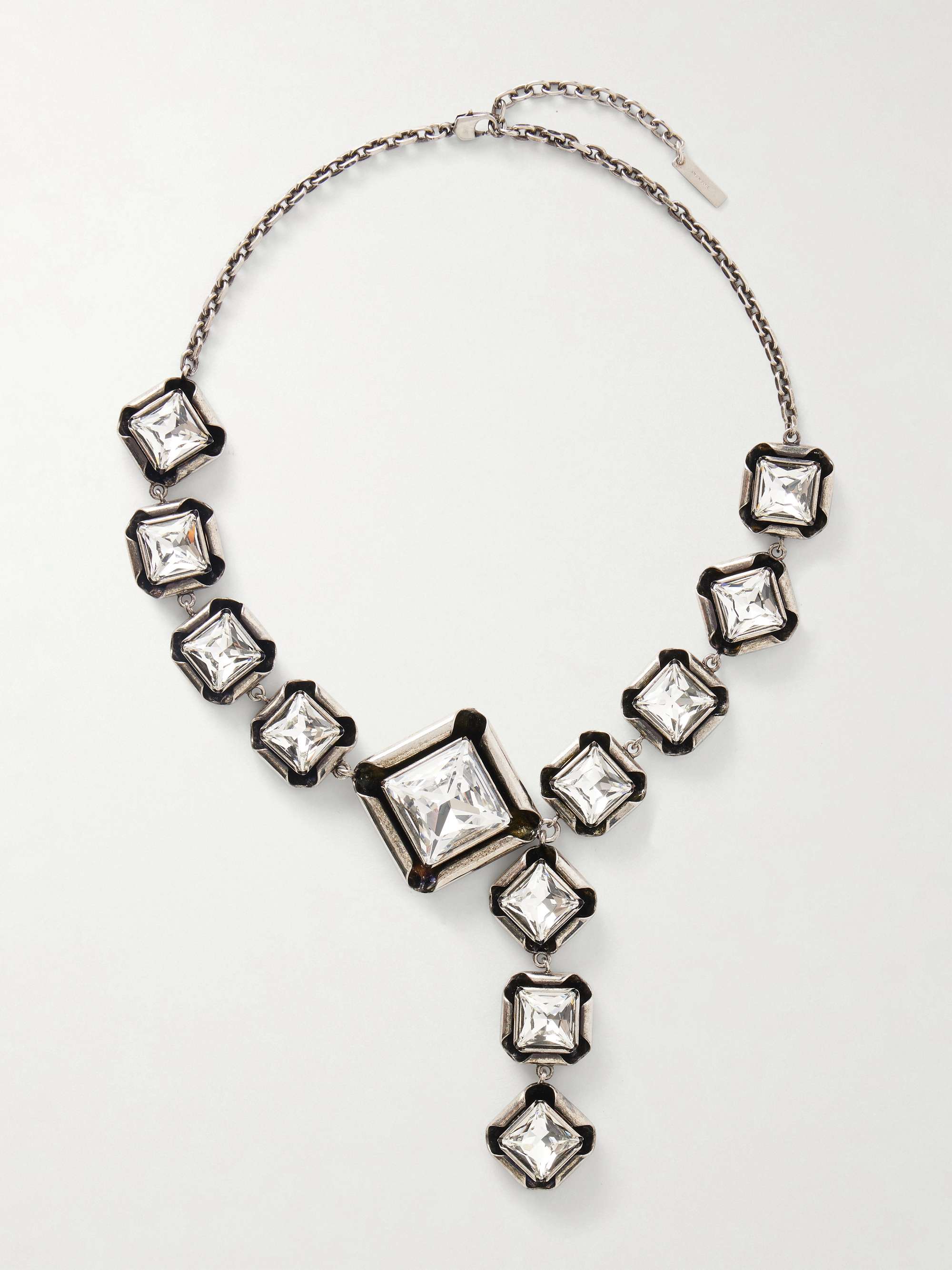 Silver-Tone Crystal Necklace