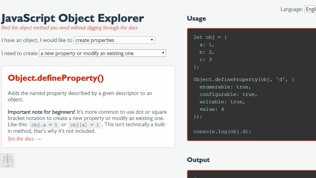 An enjoyable interface for exploring JavaScript objects