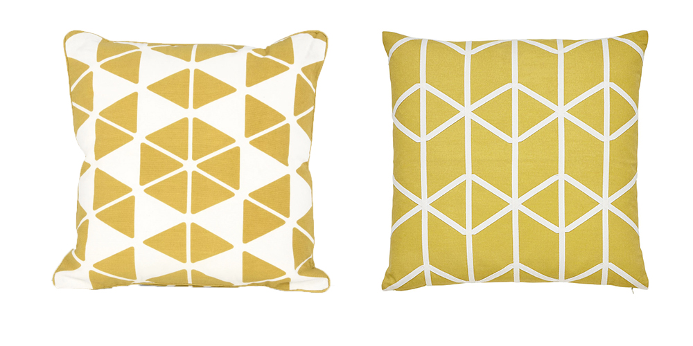cushions with white background