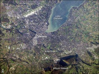 Lake Geneva astronaut image