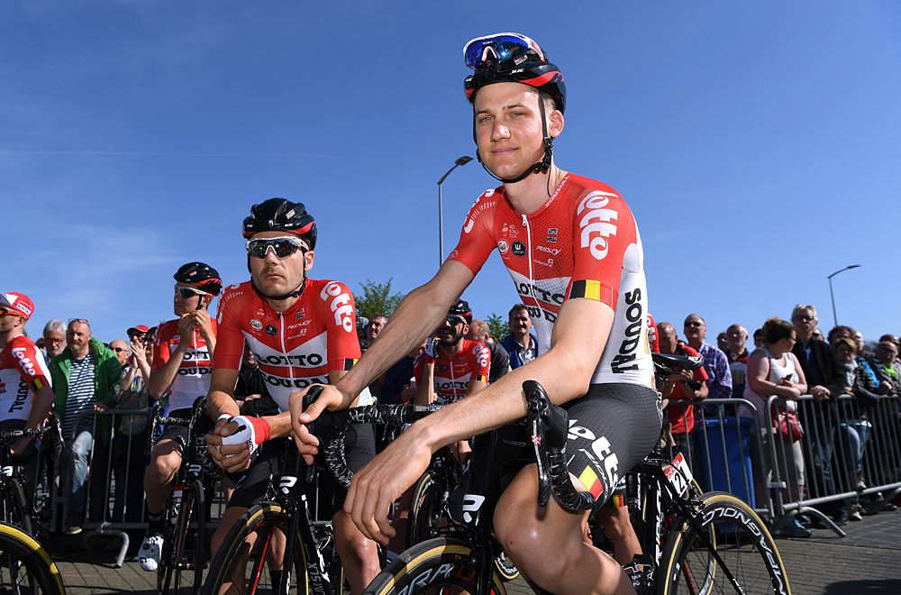 Tim Wellens at the Fleche Wallonne start line