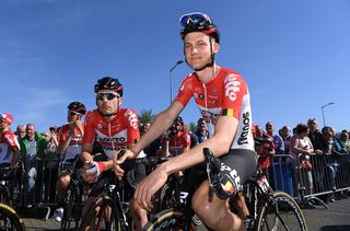 Tim Wellens at the Fleche Wallonne start line