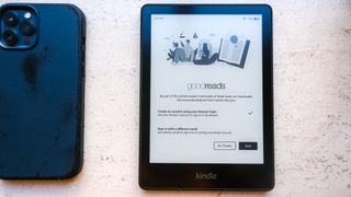 The Kindle Paperwhite 2021 setup, disabling Goodreads