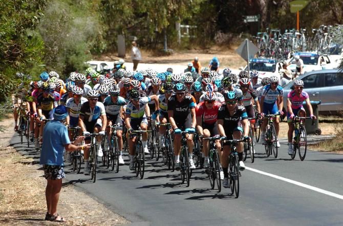 Bernhard Eisel (Sky) did much of the pace-setting today