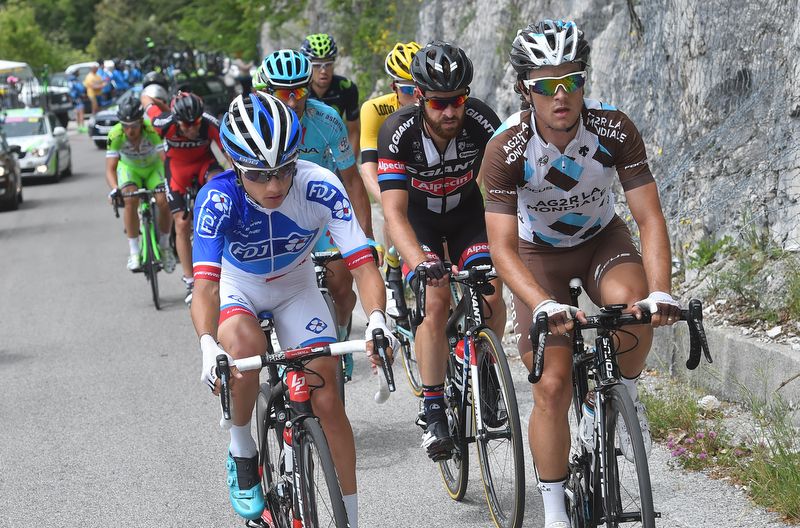 Kenny Elissonde (FDJ) and Carlos Betancur (Ag2r) leading the break