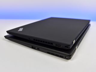 New ThinkPad X1 Carbon (top) vs. last year's model (bottom).