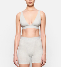 SKIMS Cotton Rib Boxer in Kyanite, Soot, Mineral, Light Heather Grey and Bone, $32