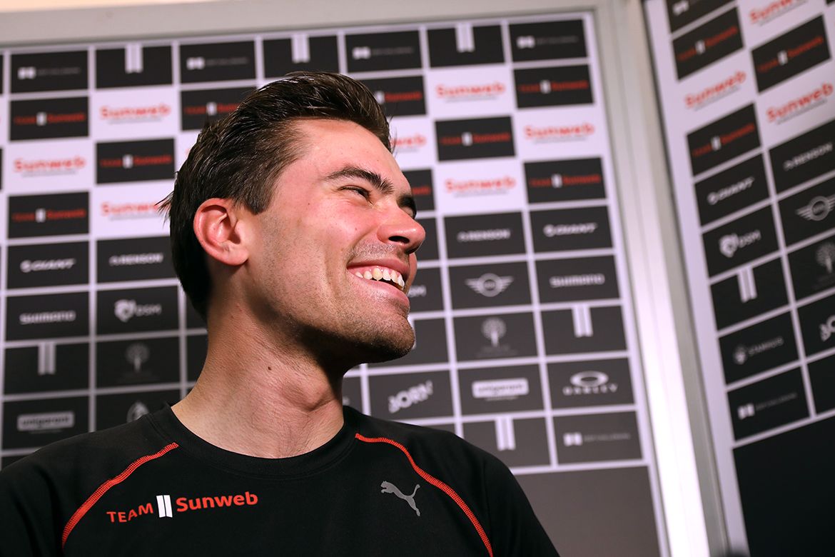 Tom Dumoulin (Team Sunweb) in the final rest day press conference