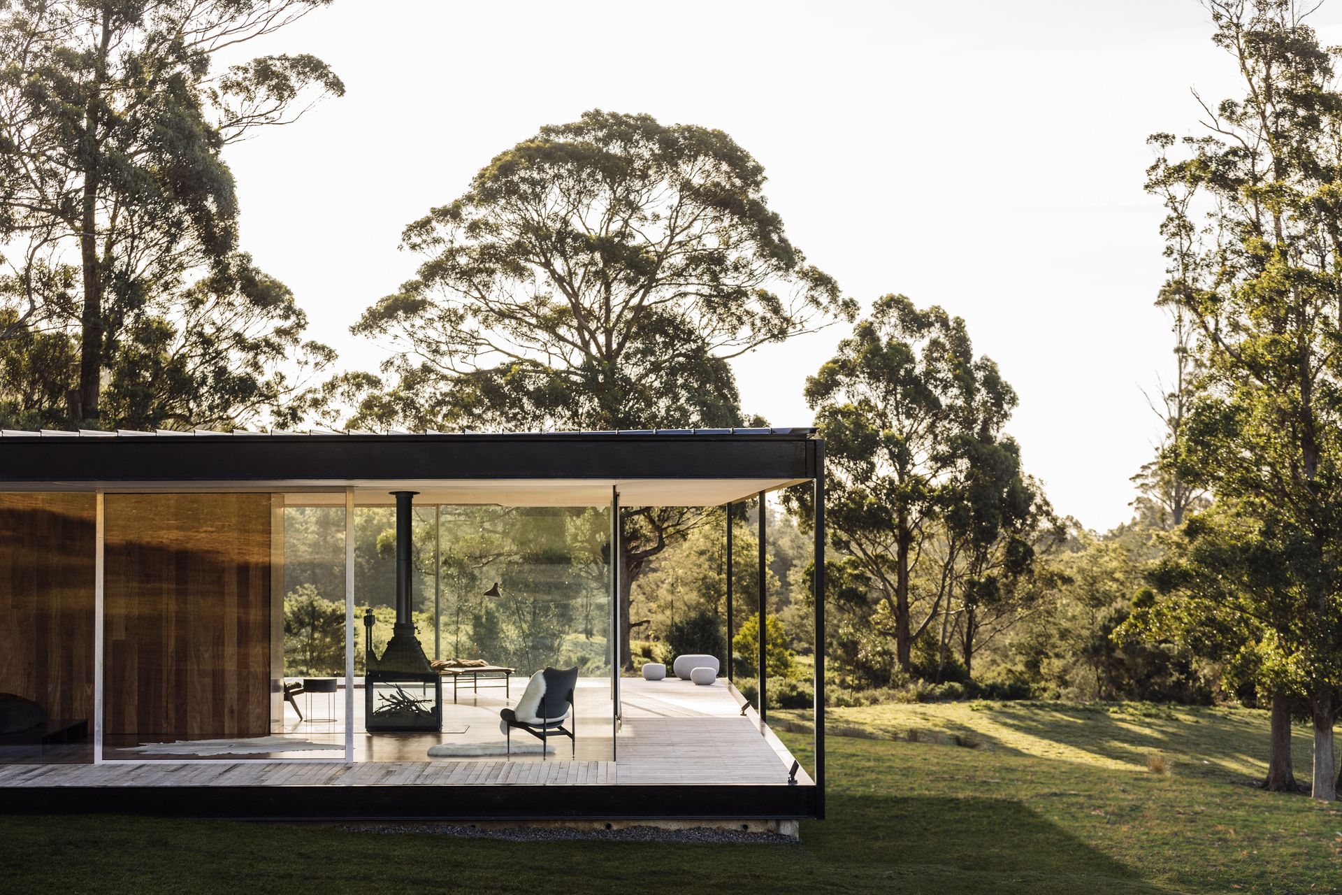 glass corner at tasmania house by room 11