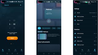 Screengrabs from Sleep Cycle app
