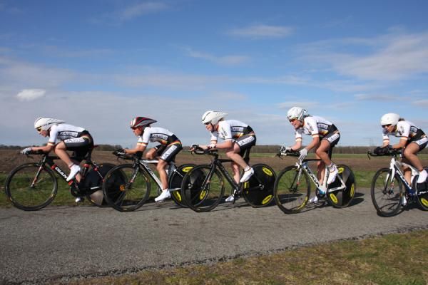 Germany in action during the 26.5km team time trial.