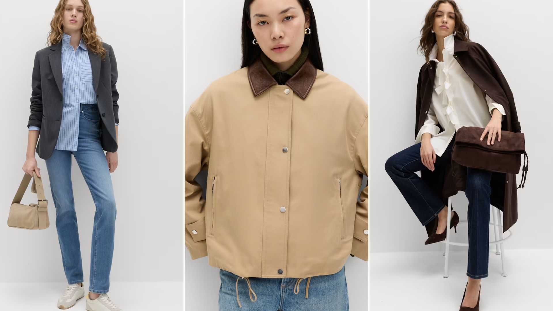 Three models wearing different outfits from M&amp;amp;S