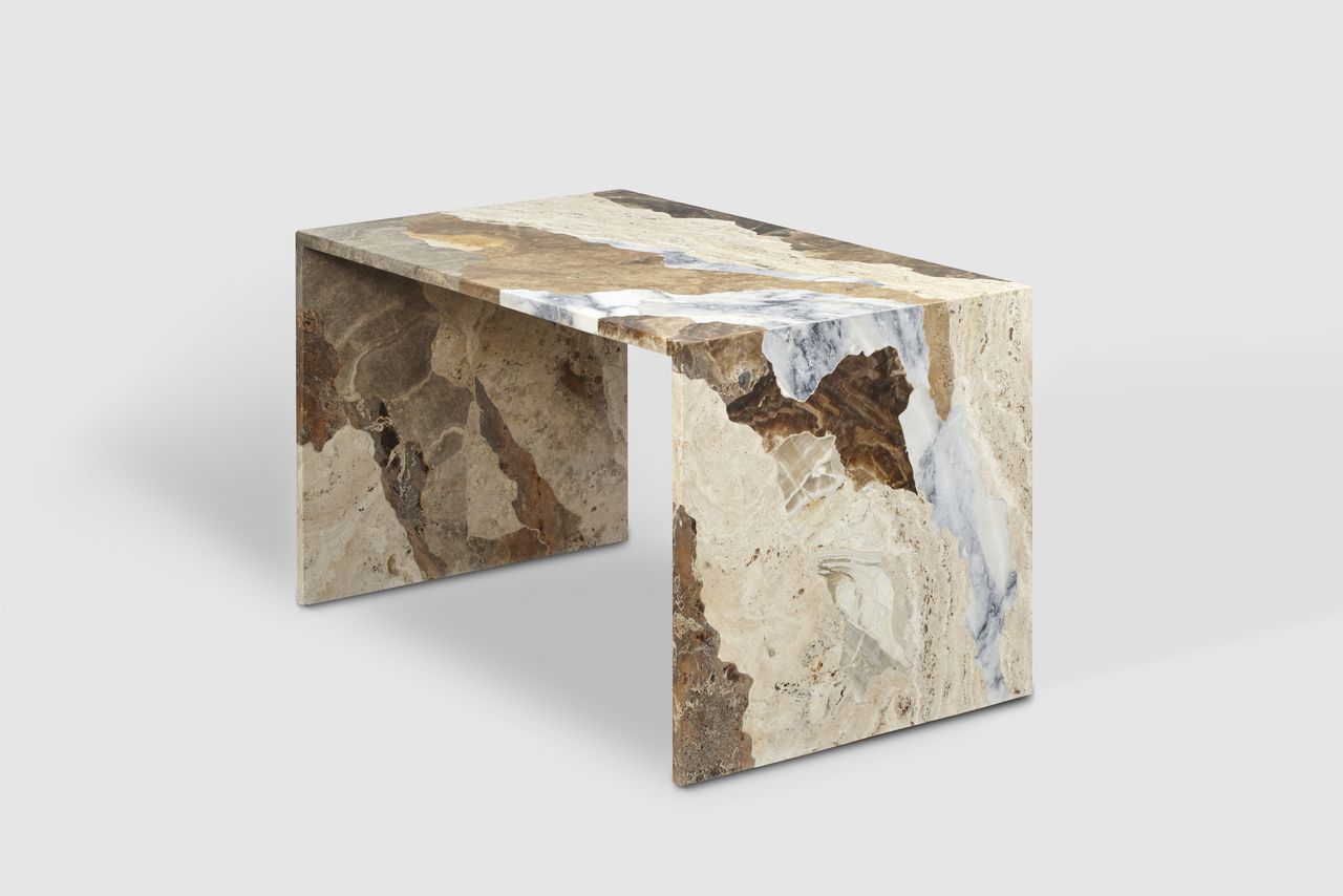 colourful stone table
