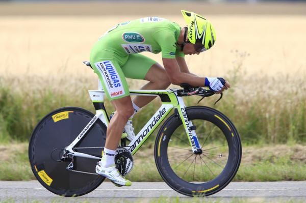 Peter Sagan (Liquigas-Cannondale) in green