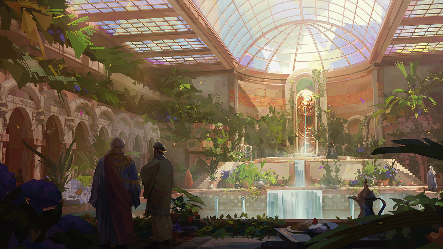 2D art of the week; A temple with a waterfall
