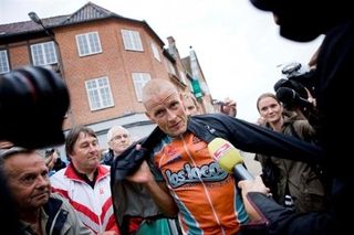 Rasmussen second on cycling return