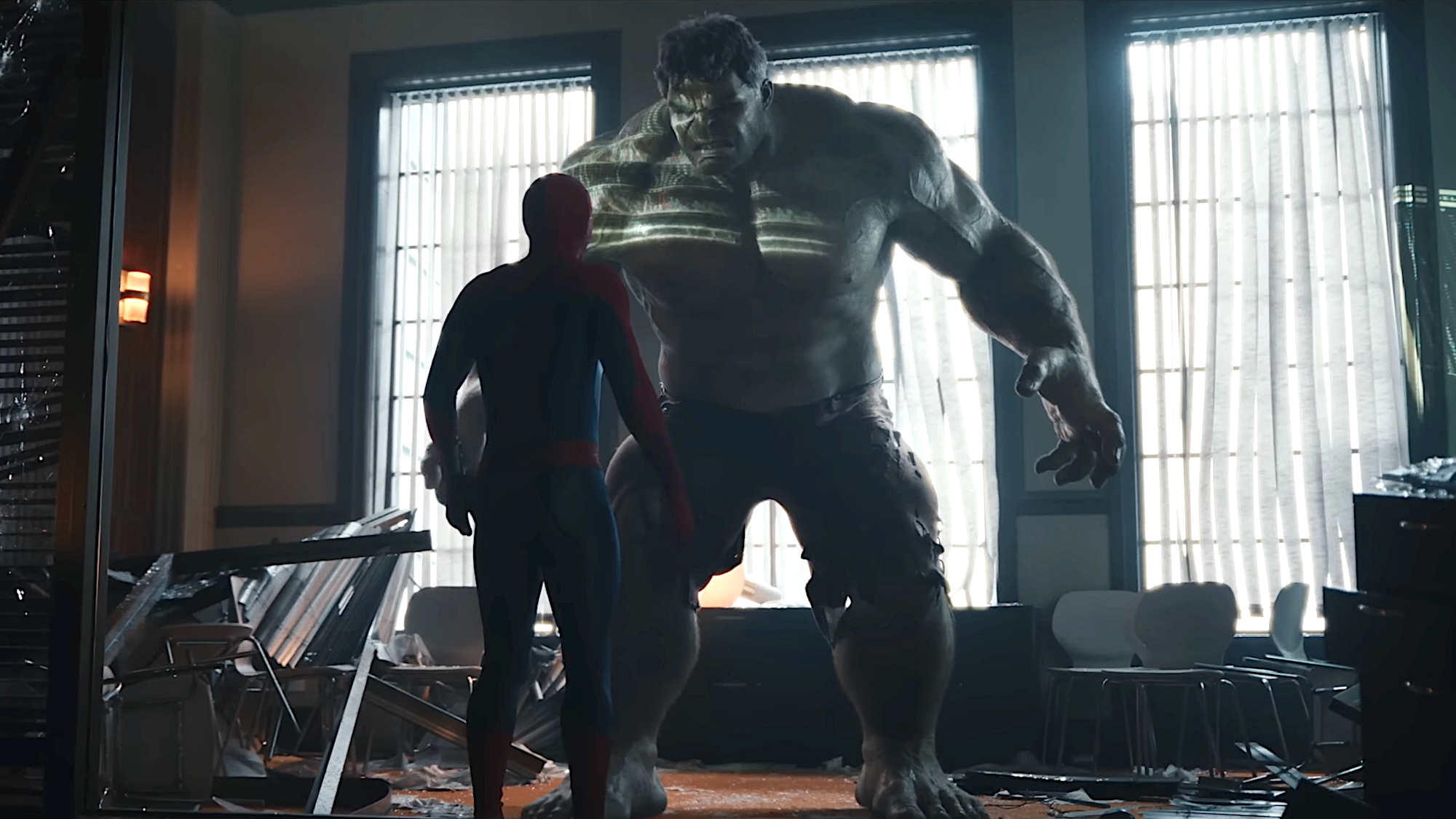 The Incredible Hulk towering over Spidey in Spider-Man: Brand New Day
