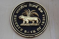 The logo of the reserve bank of India on the outside of a building