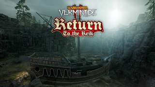 Vermintide 2 DLC announcement featuring a ship stuck in a river.