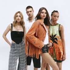 4 models wearing Nasty Gal clothing