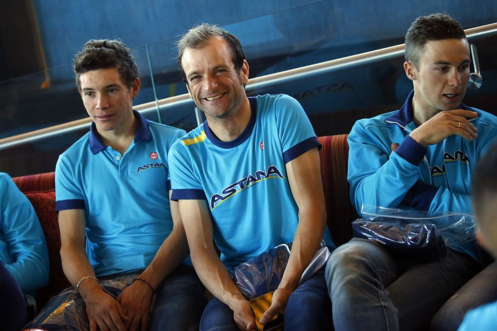 Michele Scarponi smiles for the camera