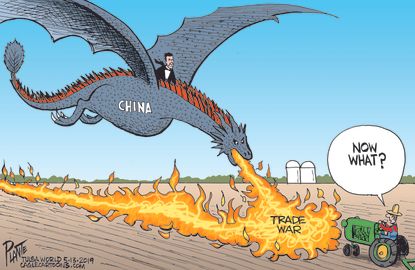 Political Cartoon World GoT Trade wars